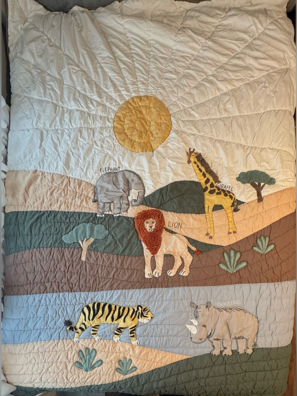 Pottery Barn Kids Safari Quilt, Twin